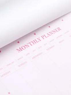 Discount A4-Monatsplaner Mit Herzmuster Kinder Notizbücher