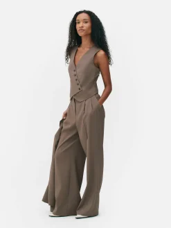 Online Asymmetrische Weste Mit Knopfleiste Damen Blazer