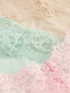 Clearance Bandeau-Tangas Aus Spitze, 3er-Pack Damen Slips