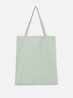 Discount Baumwollcanvas-Tragetasche Mit Blumenmuster Damen Taschen Und Portemonnaies
