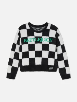 Outlet „Beetlejuice“ Pullover Mit Karomuster Kinder Beetlejuice|Halloween Alle