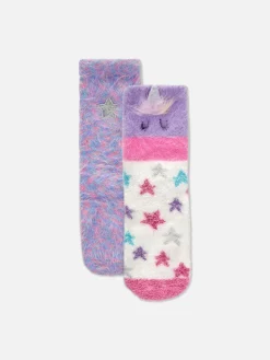Online Bequeme Socken Mit Einhorn-Motiv, 2er-Pack Kinder Socken Und Strumpfhosen