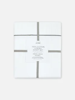 Sale Bettwäsche Mit Kontrastpaspelierung Für Doppelbetten Bettwäsche Und Sets