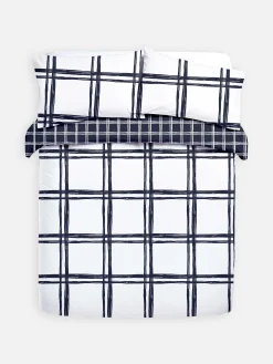 New Bettwäscheset Mit Fensterkaros Für Doppelbetten Bettwäsche Und Sets