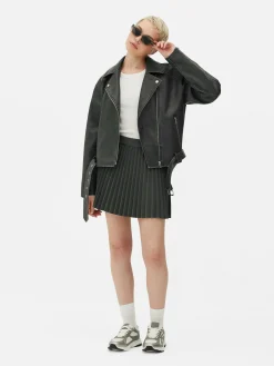 Online Bikerjacke Aus Kunstleder Im Used-Look Damen Jacken Und Mäntel