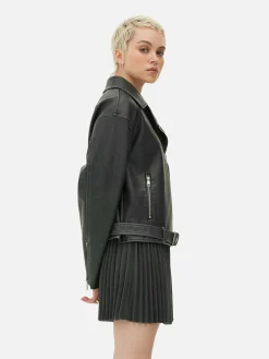 Online Bikerjacke Aus Kunstleder Im Used-Look Damen Jacken Und Mäntel