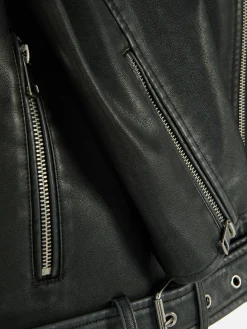 Online Bikerjacke Aus Kunstleder Im Used-Look Damen Jacken Und Mäntel