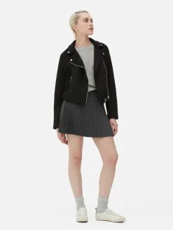 Hot Bikerjacke In Wildleder-Optik Damen Jacken Und Mäntel