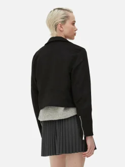 Hot Bikerjacke In Wildleder-Optik Damen Jacken Und Mäntel