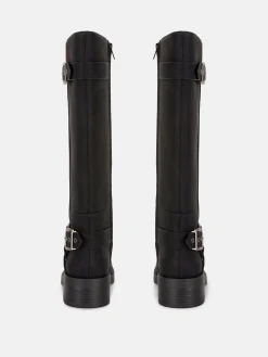 Hot Bikerstiefel Mit Eckiger Zehenpartie Damen Stiefel