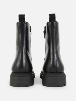 Hot Bikerstiefel Zum Schnüren Damen Stiefel