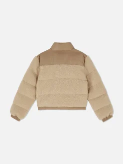 Discount Borg-Pufferjacke Mit Einsätzen Kinder Jacken Und Mäntel