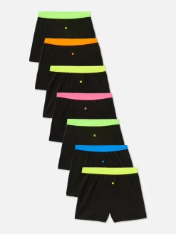 Discount Boxershorts In Neonfarben, 7er-Pack Kinder Unterwäsche