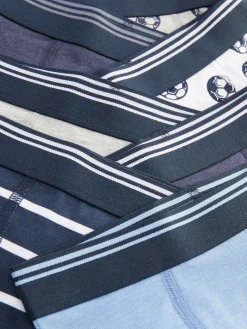 Clearance Boxershorts Mit Fußball-Prints, 7er-Pack Kinder Unterwäsche