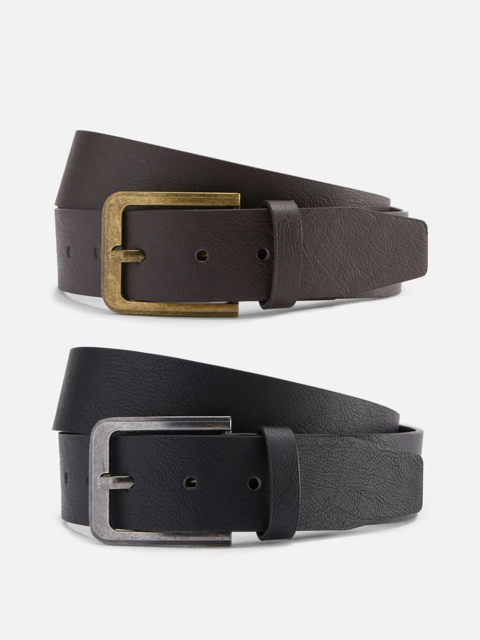 Hot Breite Kunstledergürtel, 2er-Pack Herren Gürtel