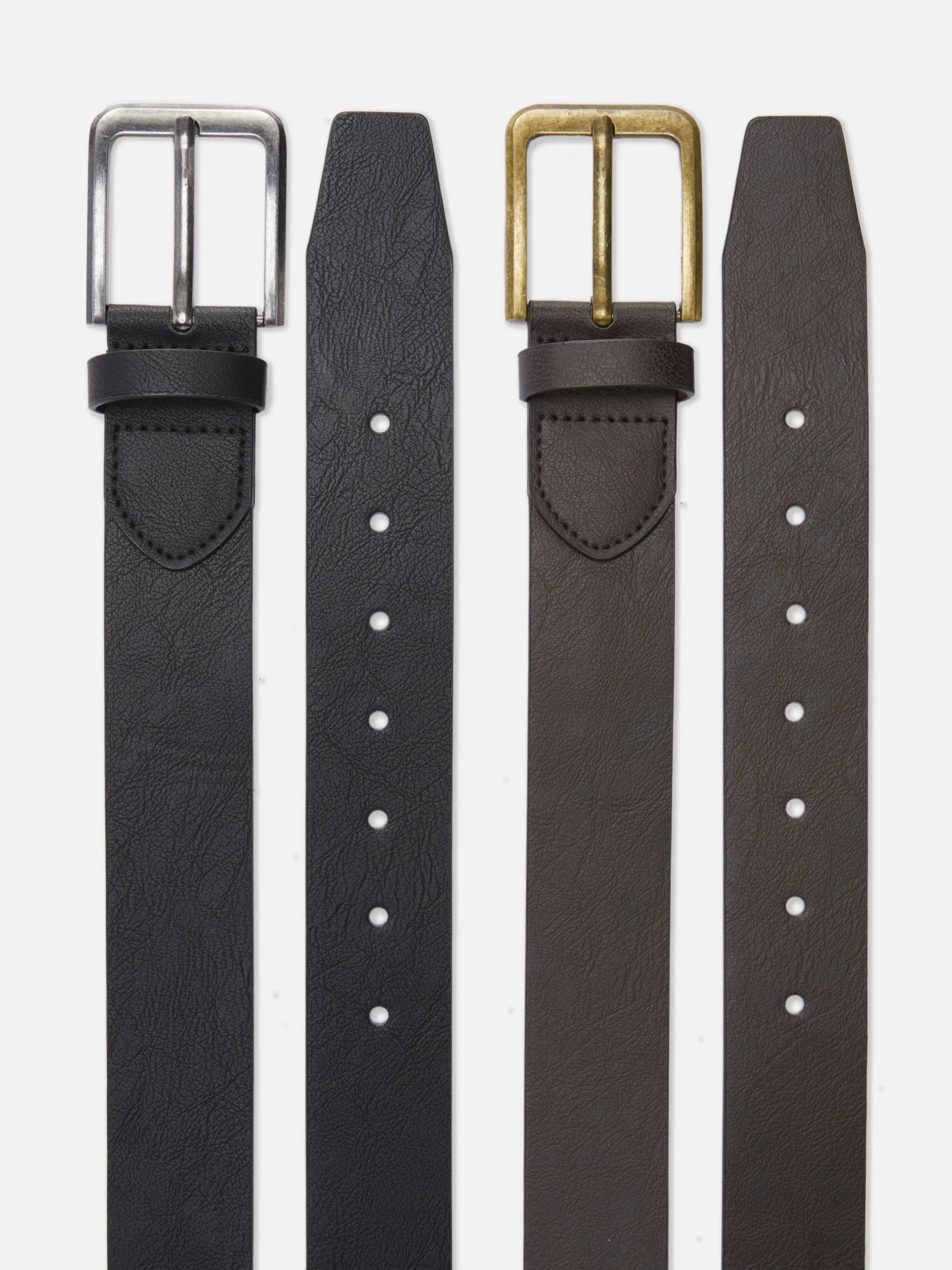 Hot Breite Kunstledergürtel, 2er-Pack Herren Gürtel