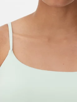 Outlet Butterweiches, Kurzes Gym-Trägertop Damen Fitnesskleidung Und Activewear