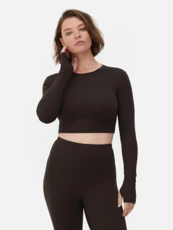 Outlet Butterweiches, Langärmeliges „Rita Ora“ Sport-Top Damen Fitnesskleidung Und Activewear