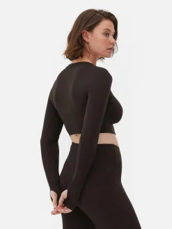 Outlet Butterweiches, Langärmeliges „Rita Ora“ Sport-Top Damen Fitnesskleidung Und Activewear