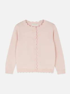 Online Cardigan Mit Knopfleiste Und Bogenkante Kinder Pullover Und Cardigans