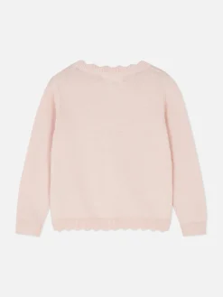 Online Cardigan Mit Knopfleiste Und Bogenkante Kinder Pullover Und Cardigans