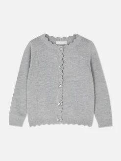 Online Cardigan Mit Knopfleiste Und Bogenkante Kinder Pullover Und Cardigans