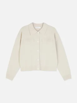 New Cardigan Mit Knopfleiste Und Kragen Damen Pullover Und Cardigans