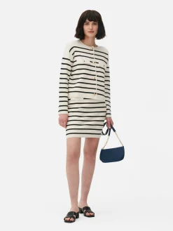 Cardigan Mit Streifen Und Knopfleiste Damen Pullover Und Cardigans