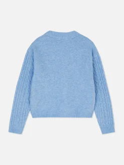 Hot Cardigan Mit Zopfmuster Kinder Pullover Und Cardigans