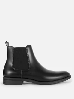 Outlet Chelsea Boots Aus Kunstleder Herren Stiefel