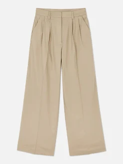 Clearance Chinohose Mit Weitem Bein Damen Hosen Und Leggings