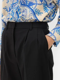 Clearance Chinohose Mit Weitem Bein Damen Hosen Und Leggings