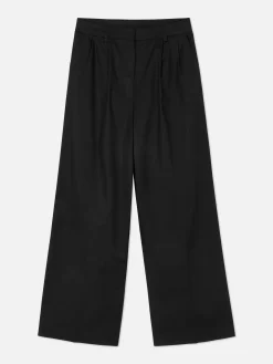 Clearance Chinohose Mit Weitem Bein Damen Hosen Und Leggings