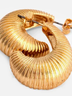 New Creolen Mit Rippstruktur Damen Schmuck