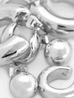 Clearance Creolen Und Ohrklemmen Im Set Damen Schmuck