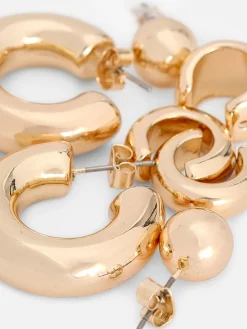 Outlet Creolen Und Ohrklemmen Im Set Damen Schmuck