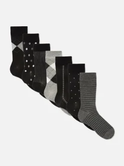Sale Crew-Socken In Verschiedenen Designs, 7er-Pack Herren Socken