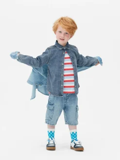 Discount Denim-Hemd Mit Knopfleiste Kinder Hemden