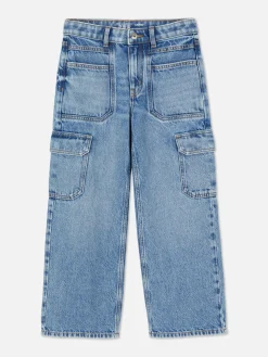 Sale Denim-Jeans Im Cargostil Mit Weitem Bein Kinder Jeans