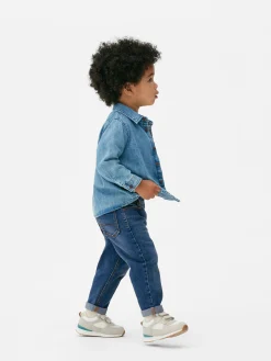 Sale Denim-Jeans Mit Umschlag Hosen Und Leggings