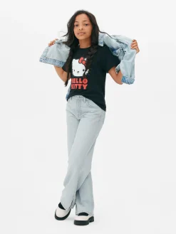 Sale Denim-Jeans Mit Weitem Bein Und Schlitz Kinder Jeans