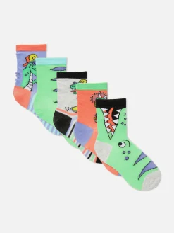 Online Dinosaurier-Söckchen, 5er-Pack Kinder Socken