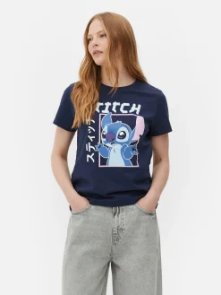 „Disney Lilo & Stitch“ T-Shirt Im Manga-Stil Damen Tops Und T-Shirts