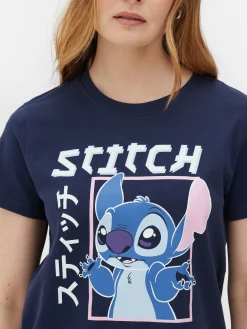 „Disney Lilo & Stitch“ T-Shirt Im Manga-Stil Damen Tops Und T-Shirts