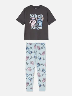 Outlet „Disney Stitch & Angel“ Schlafanzug Damen Schlafanzüge