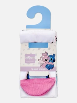 „Disney Stitch & Engel“ Söckchen, 7er-Pack Kinder Socken Und Strumpfhosen