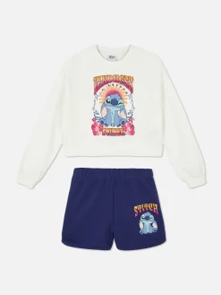 New „Disney Stitch“ Sweatshirt Und Shorts Im Set Kinder Hoodies Und Sweatshirts|Sets Und Outfits