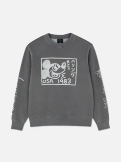 Hot „Disney“ Sweatshirt In Acid-Wash-Optik Herren Grafik-T-Shirts Und -Sweatshirts|Hoodies Und Sweatshirts