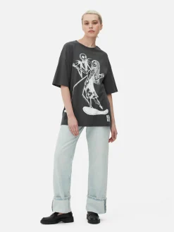 Discount „Disney The Nightmare Before Christmas“ T-Shirt Im Oversized-Look Damen The Nightmare Before Christmas|Halloween Alle