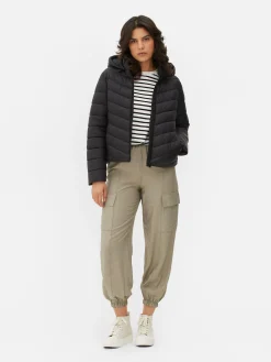 Hot Dünne Pufferjacke Mit Kapuze Damen Jacken Und Mäntel